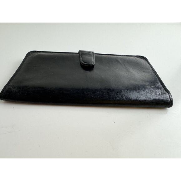 COACH Vintage Leather Wallet, Checkbook, ID, Credit Cards Holder, Black, OS, 47 - Picture 1 of 9